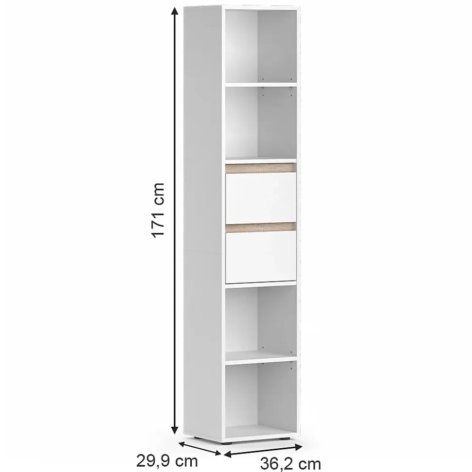 Vicco Bibliothèque Blanc 36.2x171cm