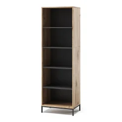 Vicco Bibliothèque Chêne Viking 60x180cm avec 5 compartiments