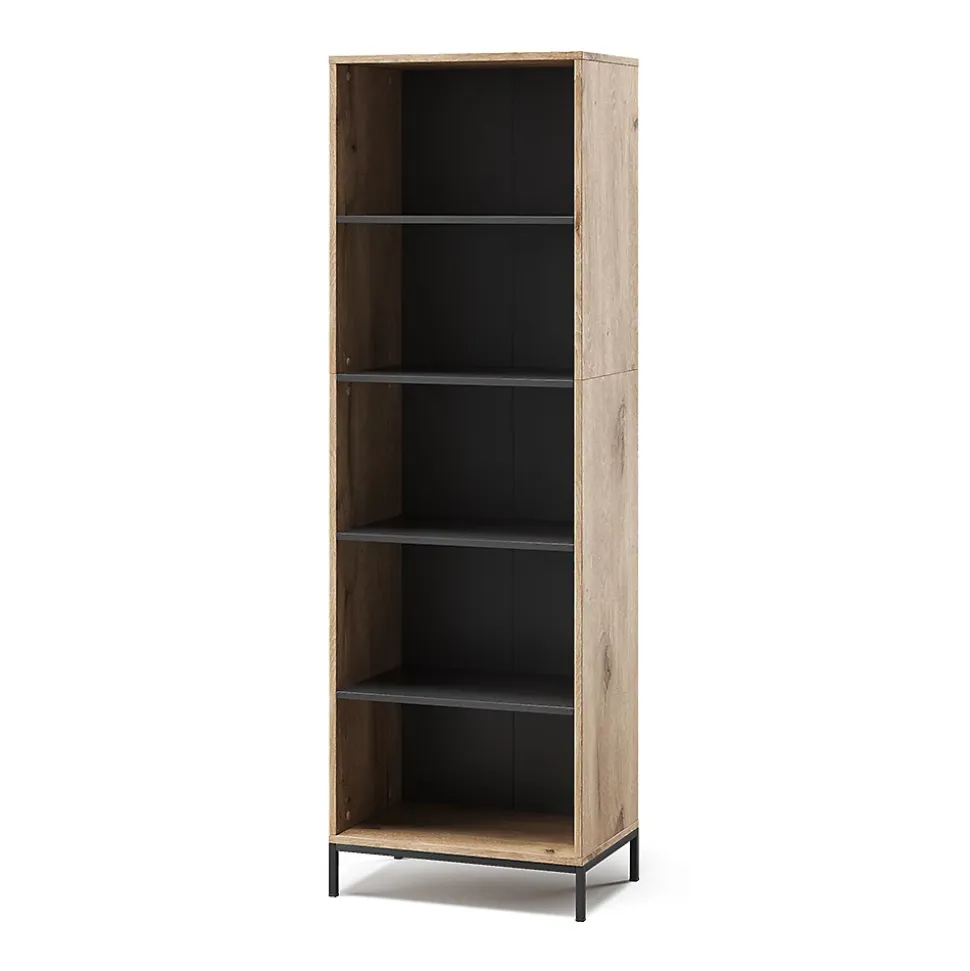 Vicco Bibliothèque Chêne Viking 60x180cm avec 5 compartiments