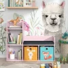Vicco Bibliothèque enfant Rose 107.2x88.6cm avec 2 boîtes pliantes (multicolore)