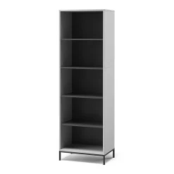 Vicco Bibliothèque Gris 60x180cm avec 5 compartiments