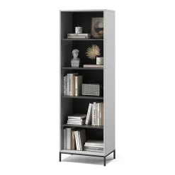 Vicco Bibliothèque Gris 60x180cm avec 5 compartiments
