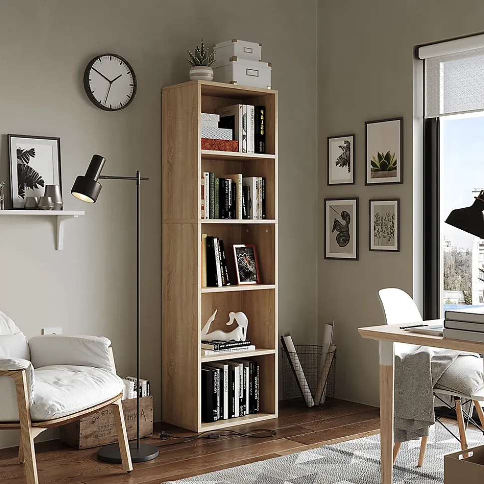 Vicco Bibliothèque Sonoma 40x132cm avec 5 compartiments
