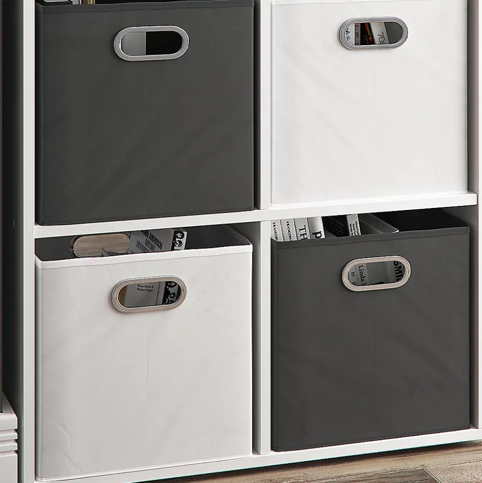 Vicco Boîte pliante Anthracite 30x30cm Lot de 4