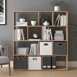 Vicco Boîte pliante Blanc 30x30cm Jeu de 8 pièces