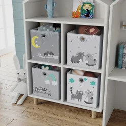 Vicco Boîte pliante Gris (chats et oiseaux) 30x30cm (motif chats & oiseaux)