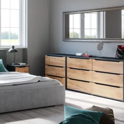 Vicco Buffet Chêne de force doré 48x77.6cm avec tiroirs