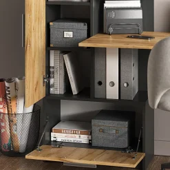 Vicco Bureau Anthracite/chêne doré 150x59cm