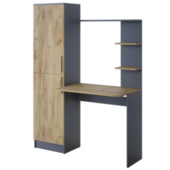 Vicco Bureau Anthracite/chêne doré 122.9x33.4cm