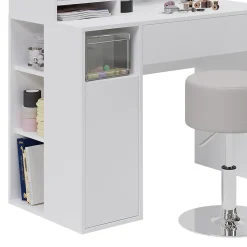 Vicco Bureau Blanc 2 pièces, avec tabouret