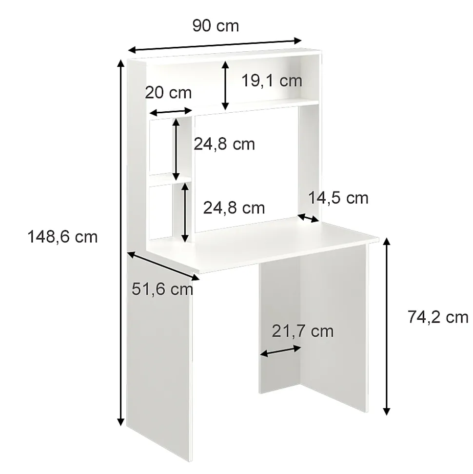 Vicco Bureau Blanc 90 x 51.6 cm