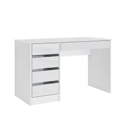 Vicco Bureau Blanc 55x120cm avec tiroirs