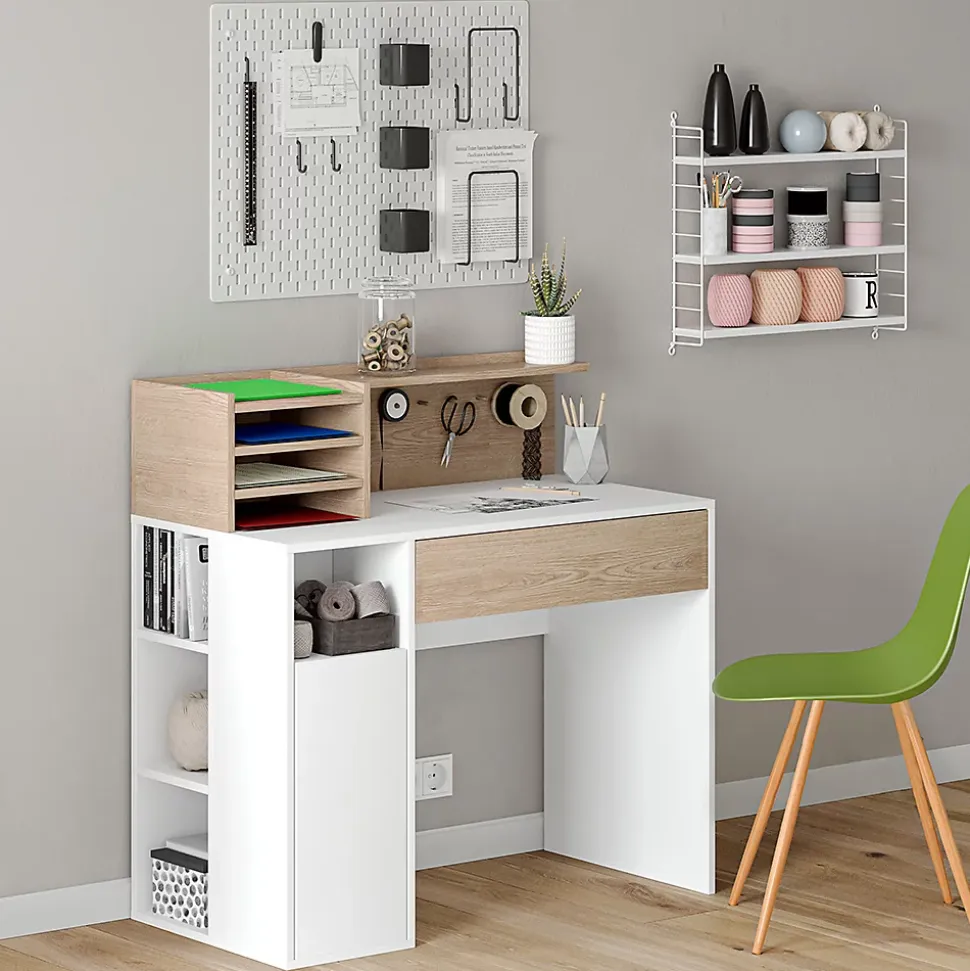 Vicco Bureau Blanc/Sonoma 100x50cm