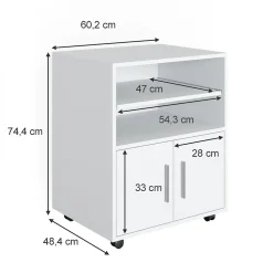 Vicco Caisson roulant Blanc 48.4x60.2cm