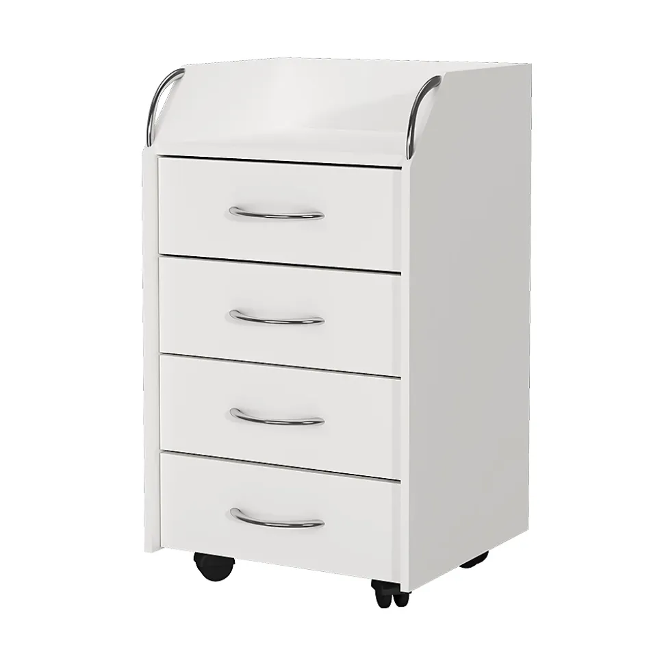 Vicco Caisson roulant Blanc 36x40cm avec 4 tiroirs