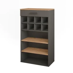 Vicco Casier à vin Chêne doré/anthracite 60x106cm