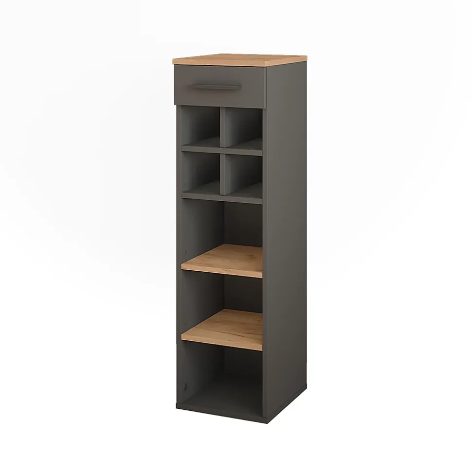 Vicco Casier à vin Chêne doré/anthracite 30x106cm