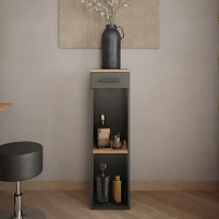 Vicco Casier à vin Chêne doré/anthracite 30x106cm