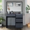 Vicco Coiffeuse Anthracite 40cm avec 4 tiroirs