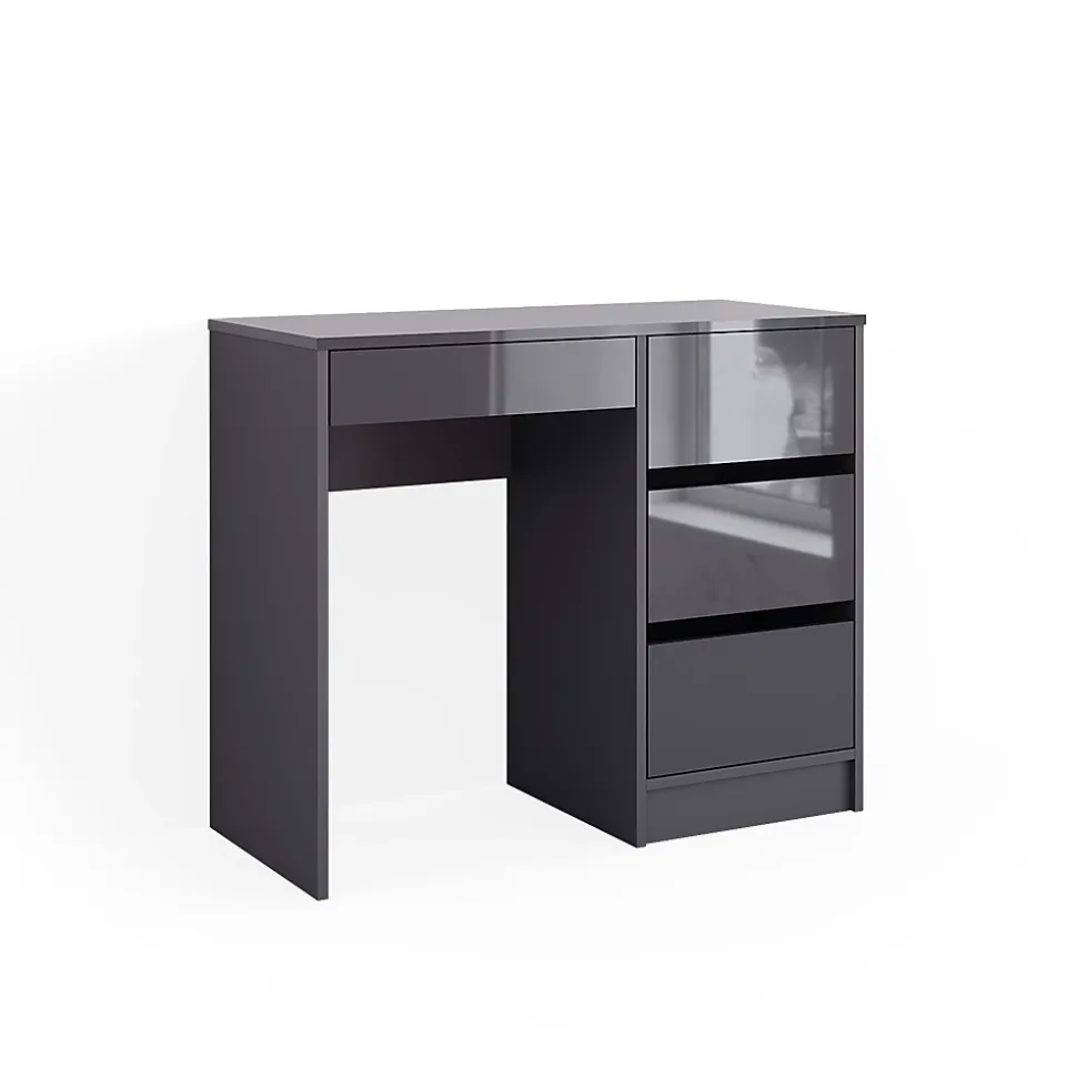 Vicco Coiffeuse Anthracite 40cm avec 4 tiroirs