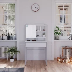 Vicco Coiffeuse blanc, avec miroir, 70 cm