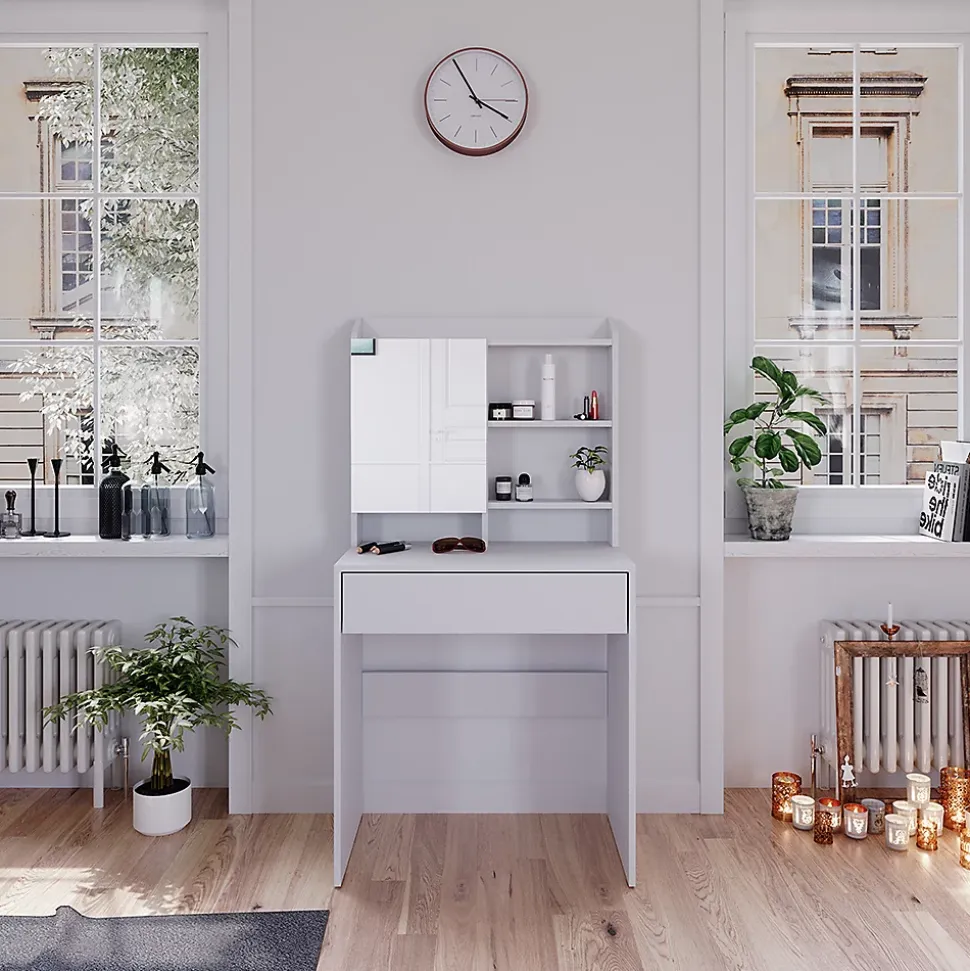 Vicco Coiffeuse blanc, avec miroir, 70 cm