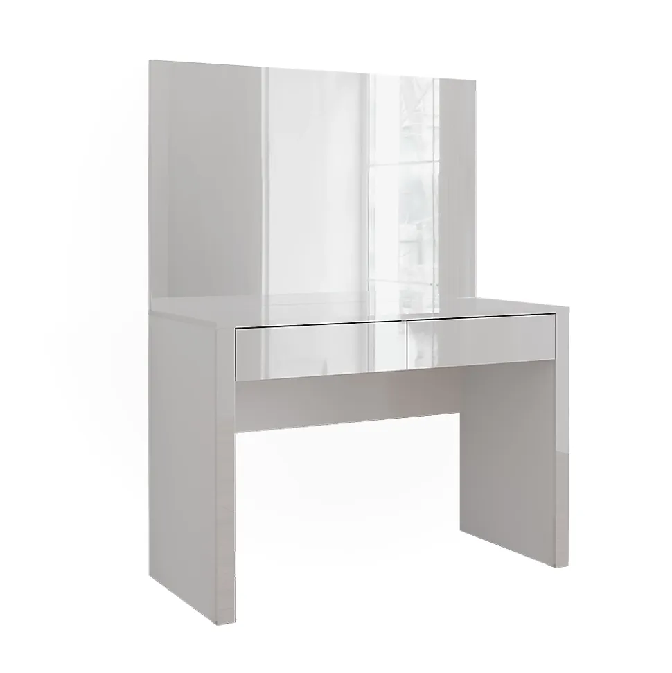 Vicco Coiffeuse blanc brillant/blanc 110cm avec miroir