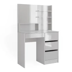 Vicco Coiffeuse Blanc 80cm avec miroir