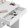 Vicco Coiffeuse Blanc 140cm avec tabouret et armoire