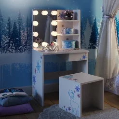Vicco Coiffeuse Blanc 54.8cm avec éclairage LED