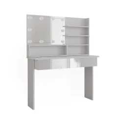 Vicco Coiffeuse Blanc 120cm avec éclairage LED