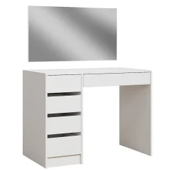 Vicco Coiffeuse Blanc 100cm avec 5 tiroirs