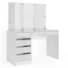 Vicco Coiffeuse Blanc 55cm avec éclairage LED