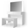 Vicco Coiffeuse Blanc 120cm avec banc
