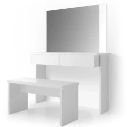 Vicco Coiffeuse Blanc 120cm avec banc