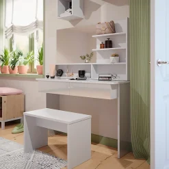 Vicco Coiffeuse Blanc 120cm avec banc