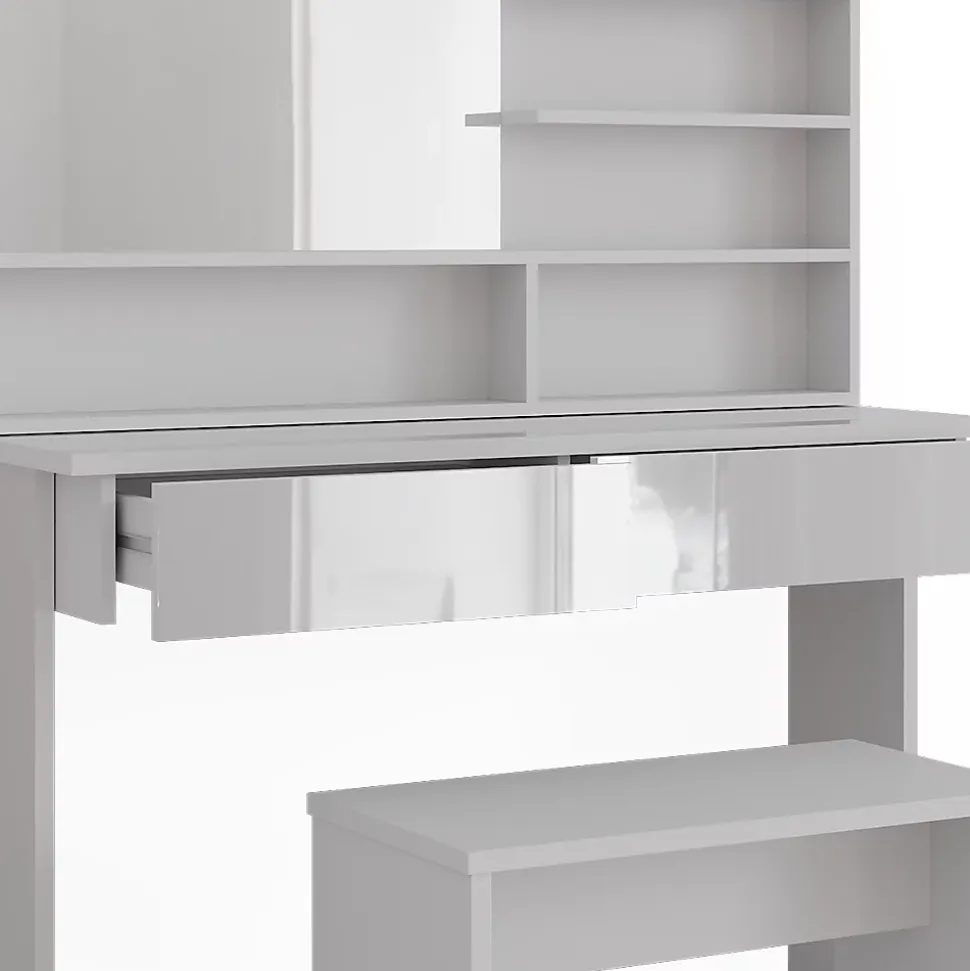 Vicco Coiffeuse Blanc 120cm avec banc