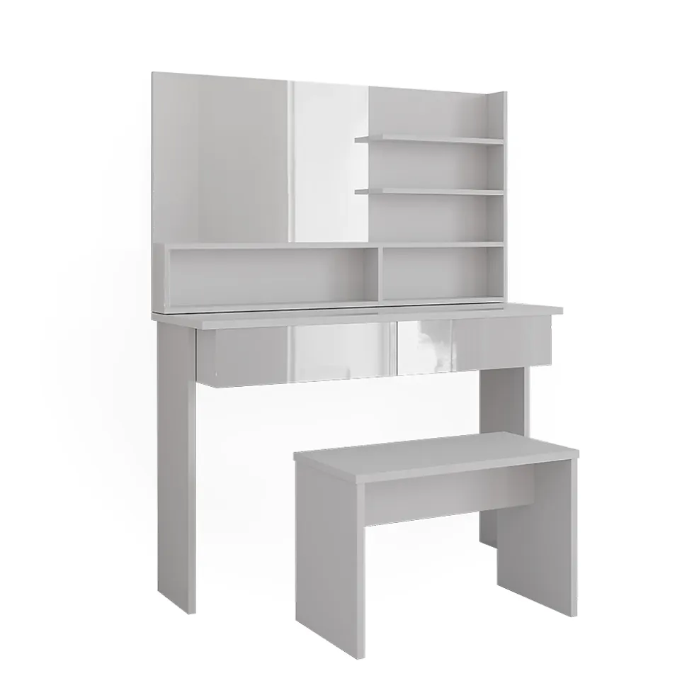 Vicco Coiffeuse Blanc 120cm avec banc