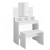Vicco Coiffeuse Blanc 80cm avec banc