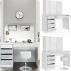 Vicco Coiffeuse Blanc 55cm avec tabouret