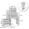 Vicco Coiffeuse Blanc 139.8cm avec éclairage LED