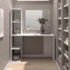Vicco Coiffeuse Blanc 122.2cm avec miroir