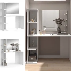 Vicco Coiffeuse Blanc 122.2cm avec miroir
