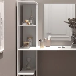 Vicco Coiffeuse Blanc 122.2cm avec miroir