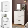 Vicco Coiffeuse Blanc 65.8cm avec 2 tiroirs