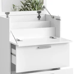 Vicco Coiffeuse Blanc 65.8cm avec 2 tiroirs