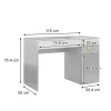 Vicco Coiffeuse Blanc 115cm avec 3 tiroirs