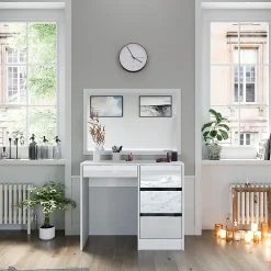 Vicco Coiffeuse Blanc 40cm sans miroir