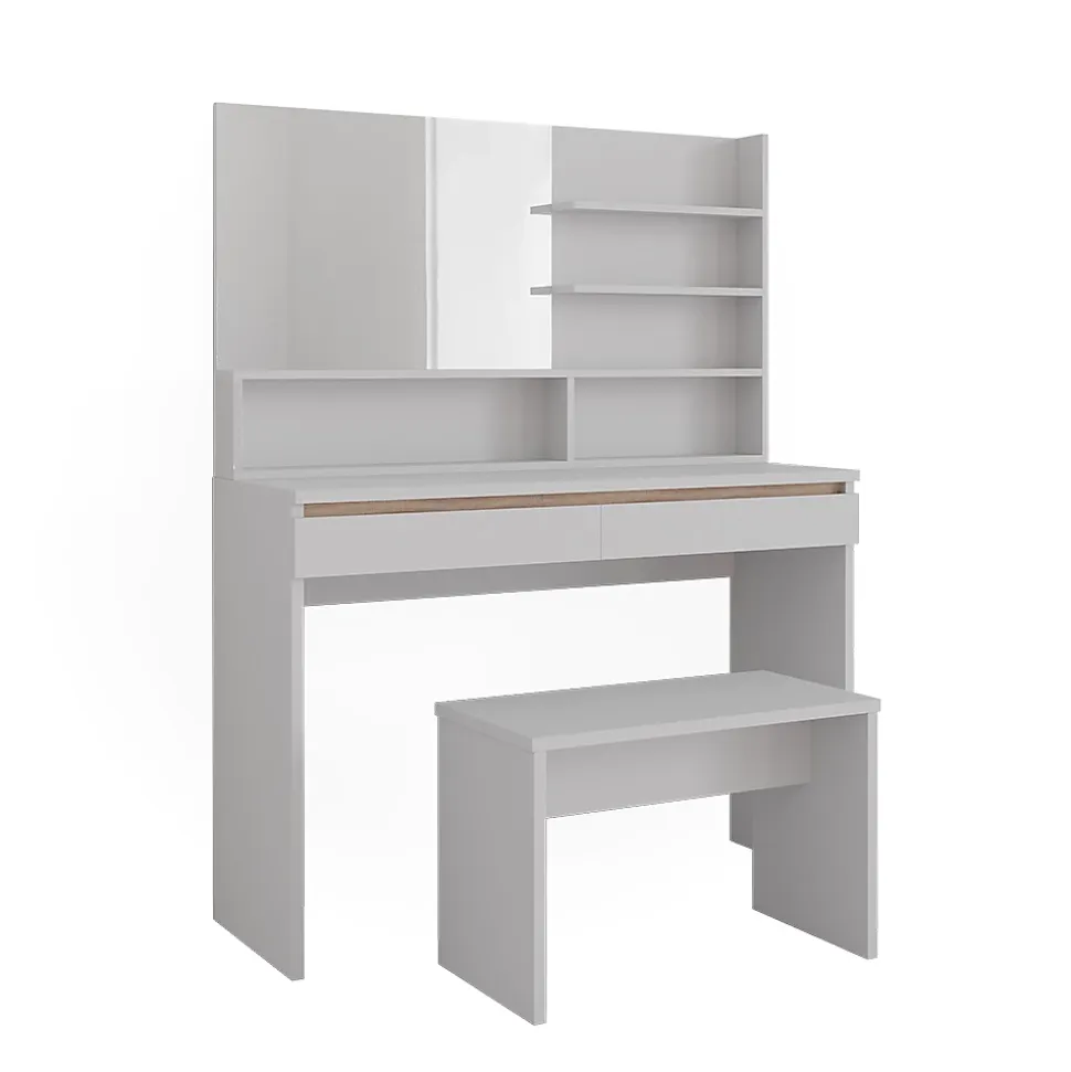 Vicco Coiffeuse Blanc 120cm avec banc