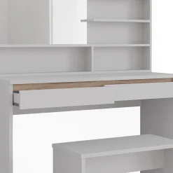 Vicco Coiffeuse Blanc 120cm avec banc